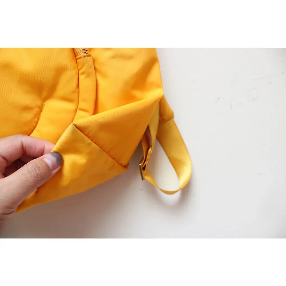 Anya Hindmarch Yellow Smiley Happy Winking Face Chubby Small Nylon Backpack